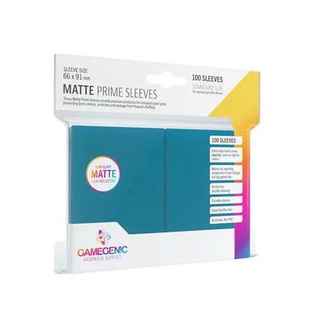 Gamegenic - Matte Prime Sleeves Blue (100 Sleeves)-GGS10028ML