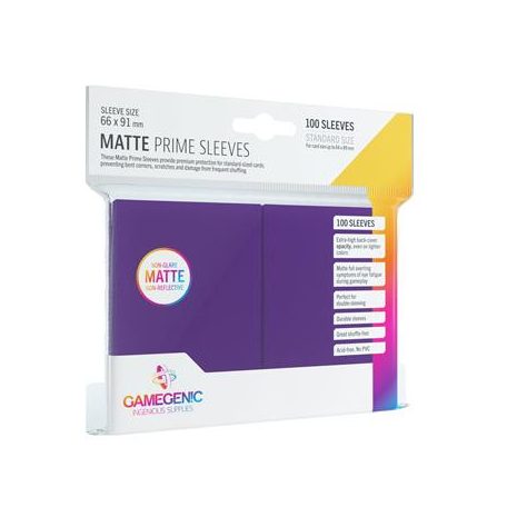 Gamegenic - Matte Prime Sleeves Purple (100 Sleeves)-GGS10033ML