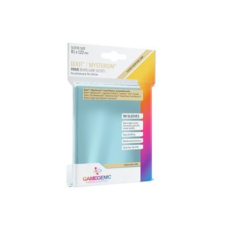 Gamegenic - PRIME Dixit Sleeves 81 x 122 mm - Clear (90 Sleeves)-GGS10040ML
