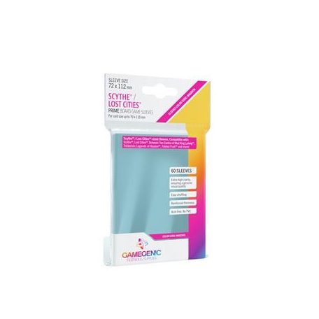 Gamegenic - PRIME Scythe/Lost Cities Sleeves 72 x 112 mm - Clear (80 Sleeves)-GGS10043ML