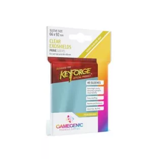 Gamegenic - PRIME KeyForge Exoshields 66 x 92 mm - Clear (40 Sleeves)-GGS10069ML