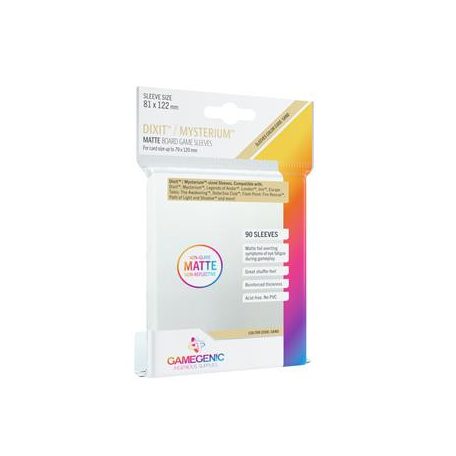 Gamegenic - MATTE Dixit Sleeves 81 x 122 mm - Clear (90 Sleeves)-GGS10055ML