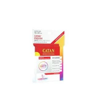 Gamegenic - MATTE Catan-Sized Sleeves 56 x 82 mm - Clear (50 Sleeves)-GGS10073ML