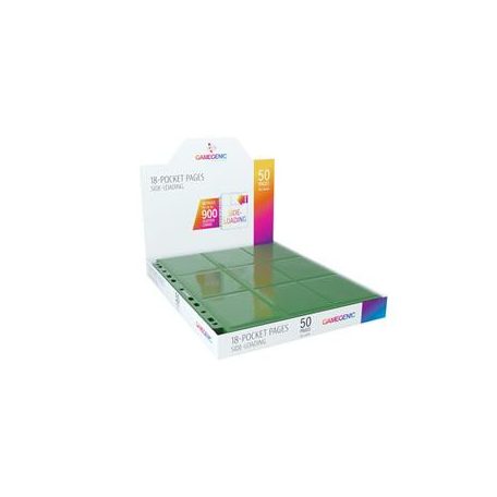 Gamegenic - Sideloading 18-Pocket Pages DISPLAY Green-GGS30006ML