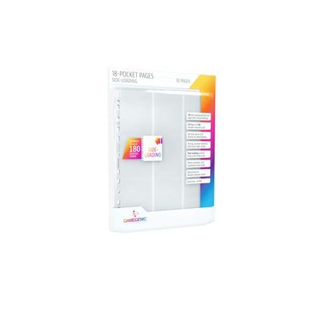 Gamegenic - Sideloading 18-Pocket Pages 10 pcs pack White-GGS30009ML
