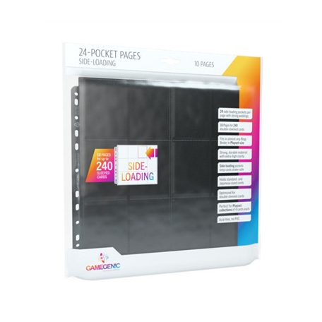 Gamegenic - 24-Pocket Sideloading Pages 10 pcs pack Black-GGS30011ML