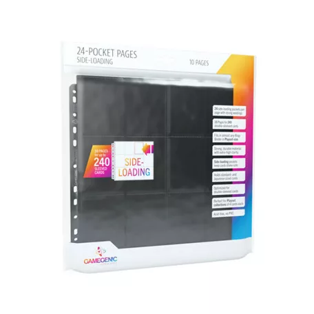 Gamegenic - 24-Pocket Sideloading Pages 10 pcs pack Black-GGS30011ML