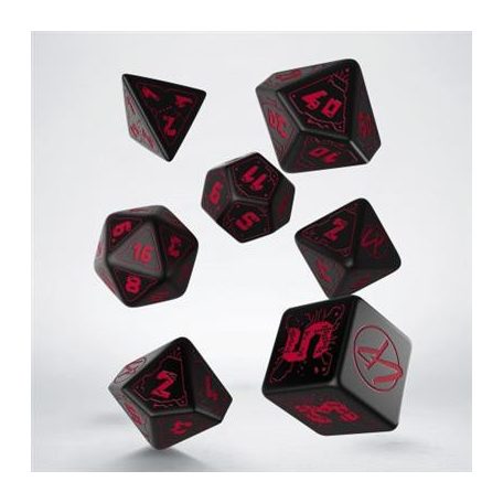 Cyberpunk Red Dice Set - Blood over Chrome-SCPU01