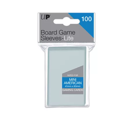 UP - Lite Mini American Board Game Sleeves 41mm x 63mm (100 Sleeves)-85940