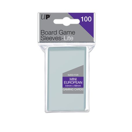 UP - Lite Mini European Board Game Sleeves 44mm x 68mm (100 Sleeves)-85941