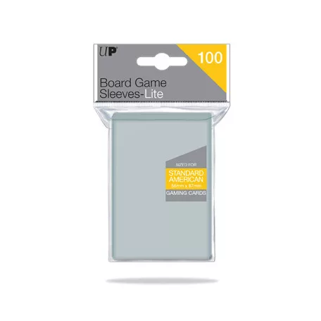 UP - Lite Standard American Board Game Sleeves 56mm x 87mm(100 Sleeves)-85943