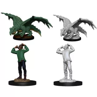 D&D Nolzur’s Marvelous Miniatures: Green Dragon Wyrmling & Afflicted Elf-90029