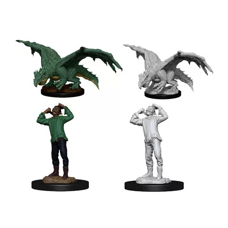D&D Nolzur’s Marvelous Miniatures: Green Dragon Wyrmling & Afflicted Elf-90029