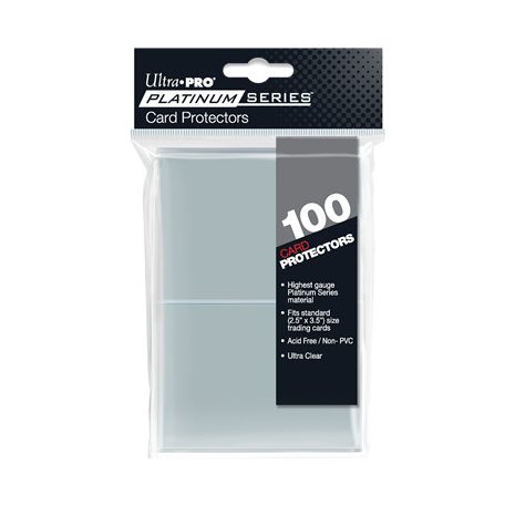 UP - 2-1/2" X 3-1/2" Platinum Series Card Protectors (100 Sleeves)-15221