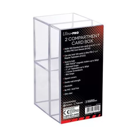 UP - 2-Piece Clear Card Box Two Compartment-81251