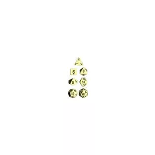 Chessex Opaque Polyhedral 7-Die Sets - Ivory w/black-25400