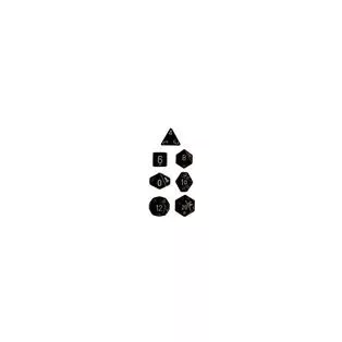 Chessex Opaque Polyhedral 7-Die Sets - Black w/gold-25428