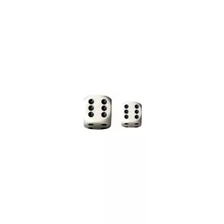 Chessex Opaque 16mm d6 with pips Dice Blocks (12 Dice) - White w/black-25601