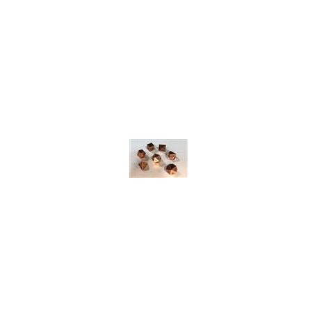 Chessex Specialty Dice Sets - Solid Metal Copper Colour Poly 7 die set-27024
