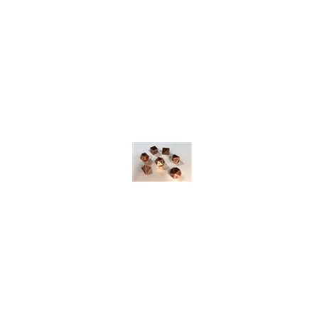 Chessex Specialty Dice Sets - Solid Metal Copper Colour Poly 7 die set-27024