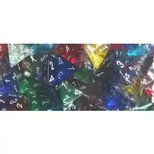 Chessex Translucent Bags of 50 Dice - Bag of 50: Translucent d4-29604