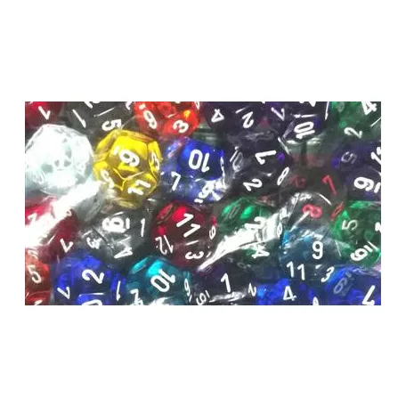 Chessex Translucent Bags of 50 Dice - Translucent d12-29612