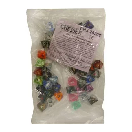 Chessex Signature Bags of 50 Asst. Dice - Poly. d8 Dice-29208