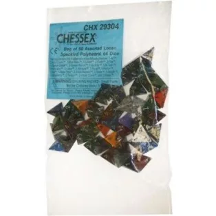 Chessex Speckled Bags of 50 Asst. Dice - Loose Speckled Polyhedral d4 Dice-29304