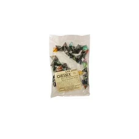Chessex Gemini Bags of 50 Asst. Dice - Loose Gemini Poly. d4 Dice-29504