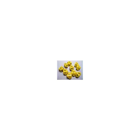 Chessex Opaque Polyhedral Ten d10 Set - Yellow/black-26202