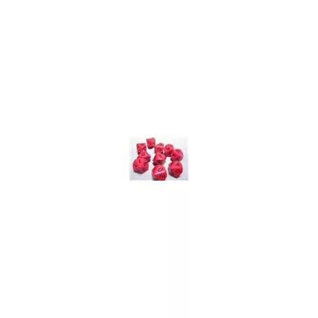 Chessex Opaque Polyhedral Ten d10 Set - Red/black-26214