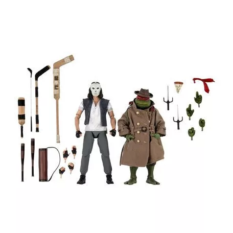 Teenage Mutant Ninja Turtles - Casey Jones & Raphael in Disguise 2 pack Action Figures 18cm-NECA54124