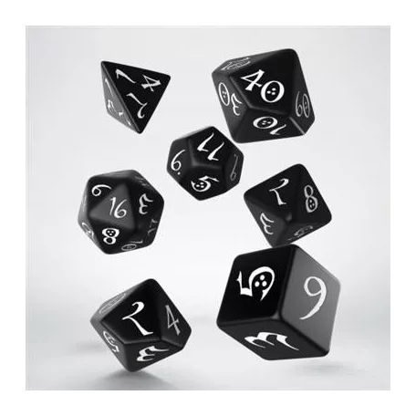 Classic RPG Black & white Dice Set (7)-SCLE01