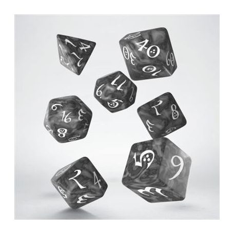 Classic RPG Smoky & white Dice Set (7)-SCLE11