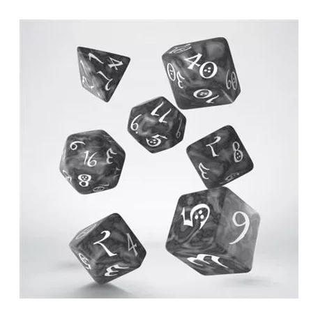Classic RPG Smoky & white Dice Set (7)-SCLE11