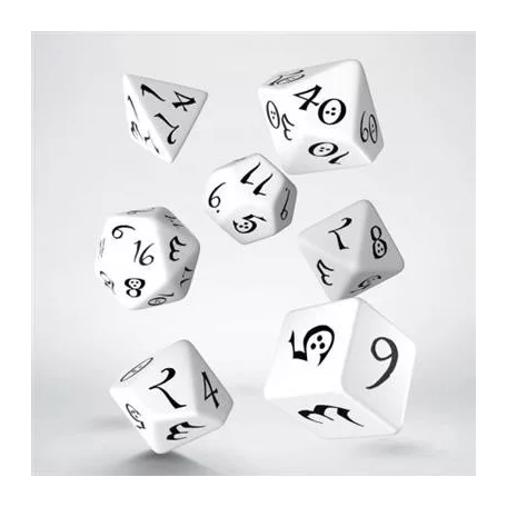 Classic RPG White & black Dice Set (7)-SCLE02