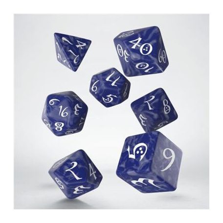 Classic RPG Cobalt & white Dice Set (7)-SCLE12
