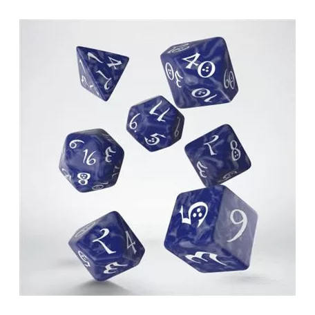 Classic RPG Cobalt & white Dice Set (7)-SCLE12