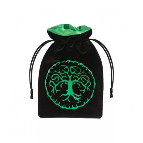 Forest Black & green Velour Dice Bag-BFOR202