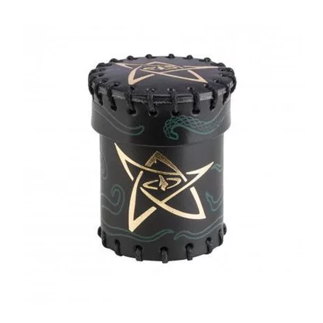 Call of Cthulhu Black & green-golden Leather Dice Cup-CCTH101