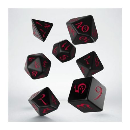 Classic RPG Black & red Dice Set (7)-SCLE06