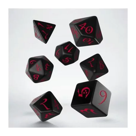 Classic RPG Black & red Dice Set (7)-SCLE06