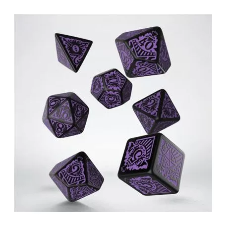 COC Horror on the Orient Express Black & purple Dice Set (7)-SCTO05