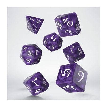 Classic RPG Lavender & white Dice Set (7)-SCLE07