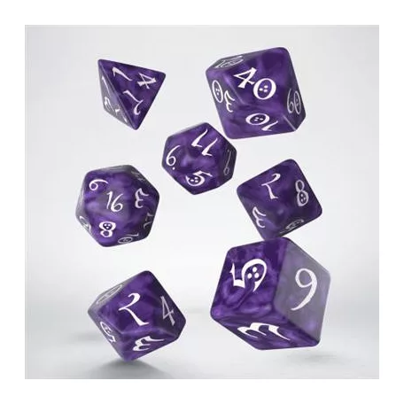 Classic RPG Lavender & white Dice Set (7)-SCLE07
