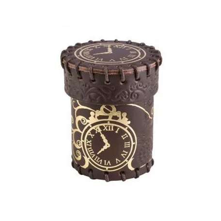 Steampunk Brown & golden Leather Dice Cup-CSTE101