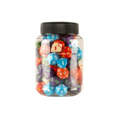 Round Jar of Classic RPG Dice (80)-JMIX04