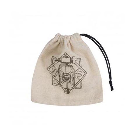 Dwarven Beige & black Basic Dice Bag-BDWA102