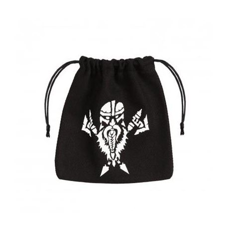 Dwarven Black & white Dice Bag-BDWA101