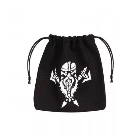 Dwarven Black & white Dice Bag-BDWA101